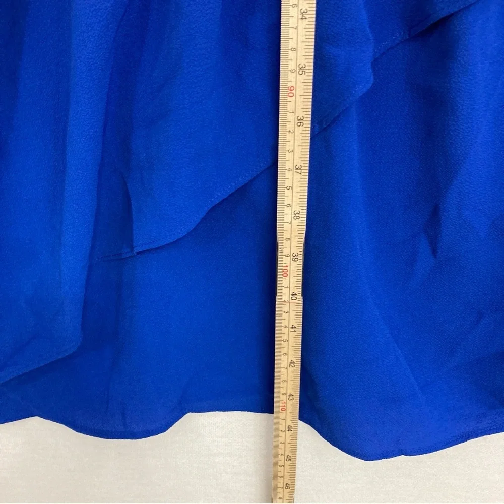 City Chic Blue Draped Dress - Picture 6 of 11